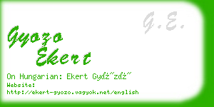 gyozo ekert business card